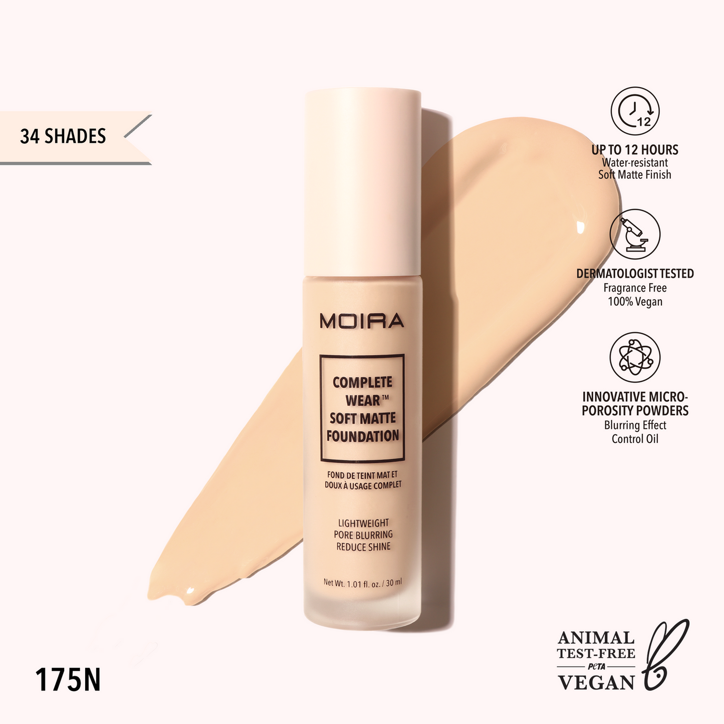 Complete Wear™ Soft Matte Foundation DISPLAY 550 - 700 - MOIRA COSMETICS