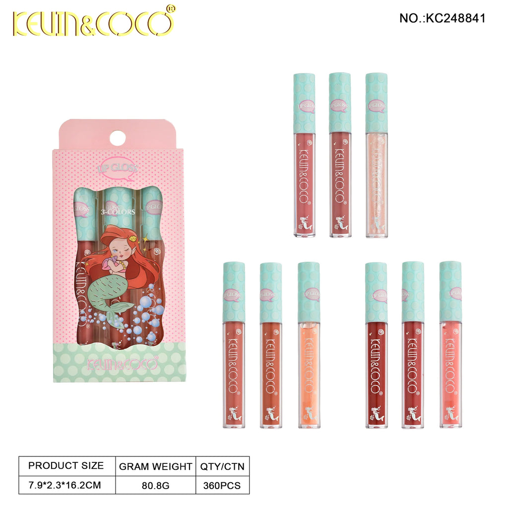 *** PRE ORDEN *** Brillo labial voluminizador Mermaid de 3 colores KC248841 | Kevin&Coco