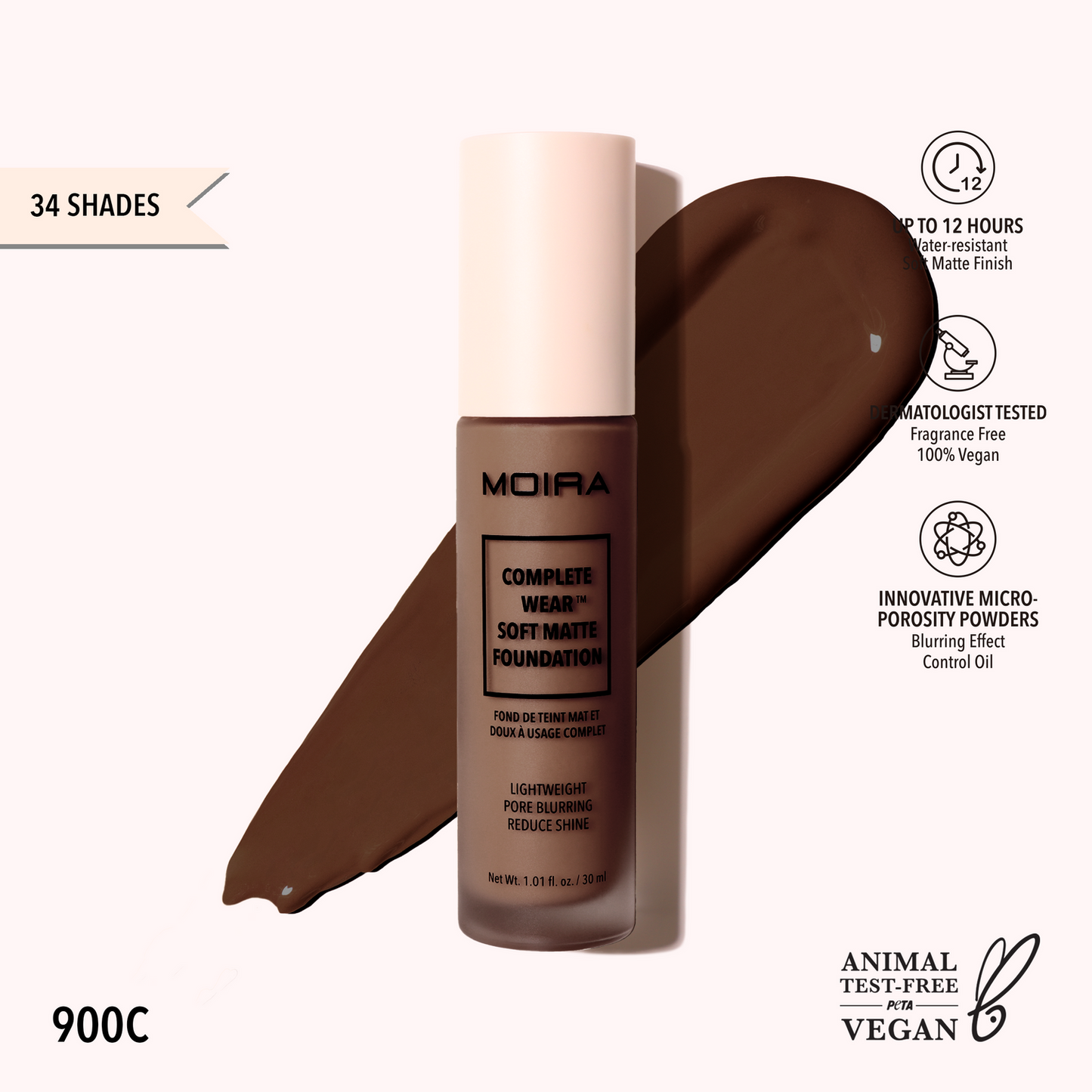 Complete Wear™ Soft Matte Foundation DISPLAY 550 - 700 - MOIRA COSMETICS