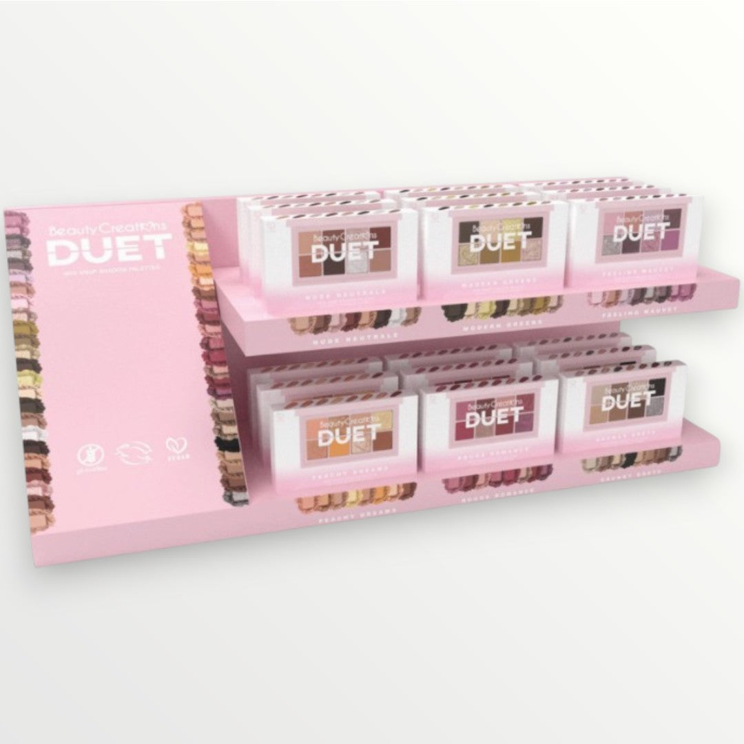 Display DUET Paletas de Sombras | Beauty Creations
