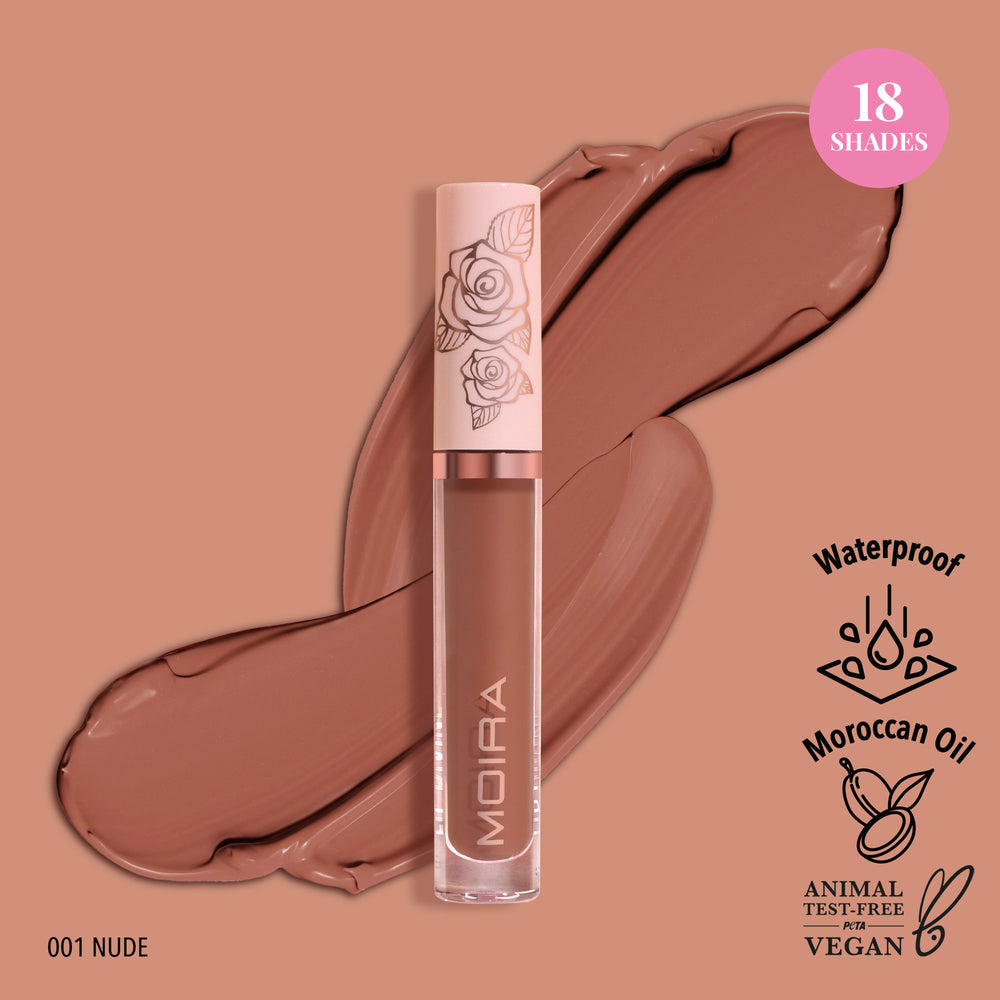 LIP DIVINE LIQUID LIPSTICK (001, NUDE) -MOIRA - Compra Maquillaje y Artículos de Belleza | Belle Queen Cosmetics