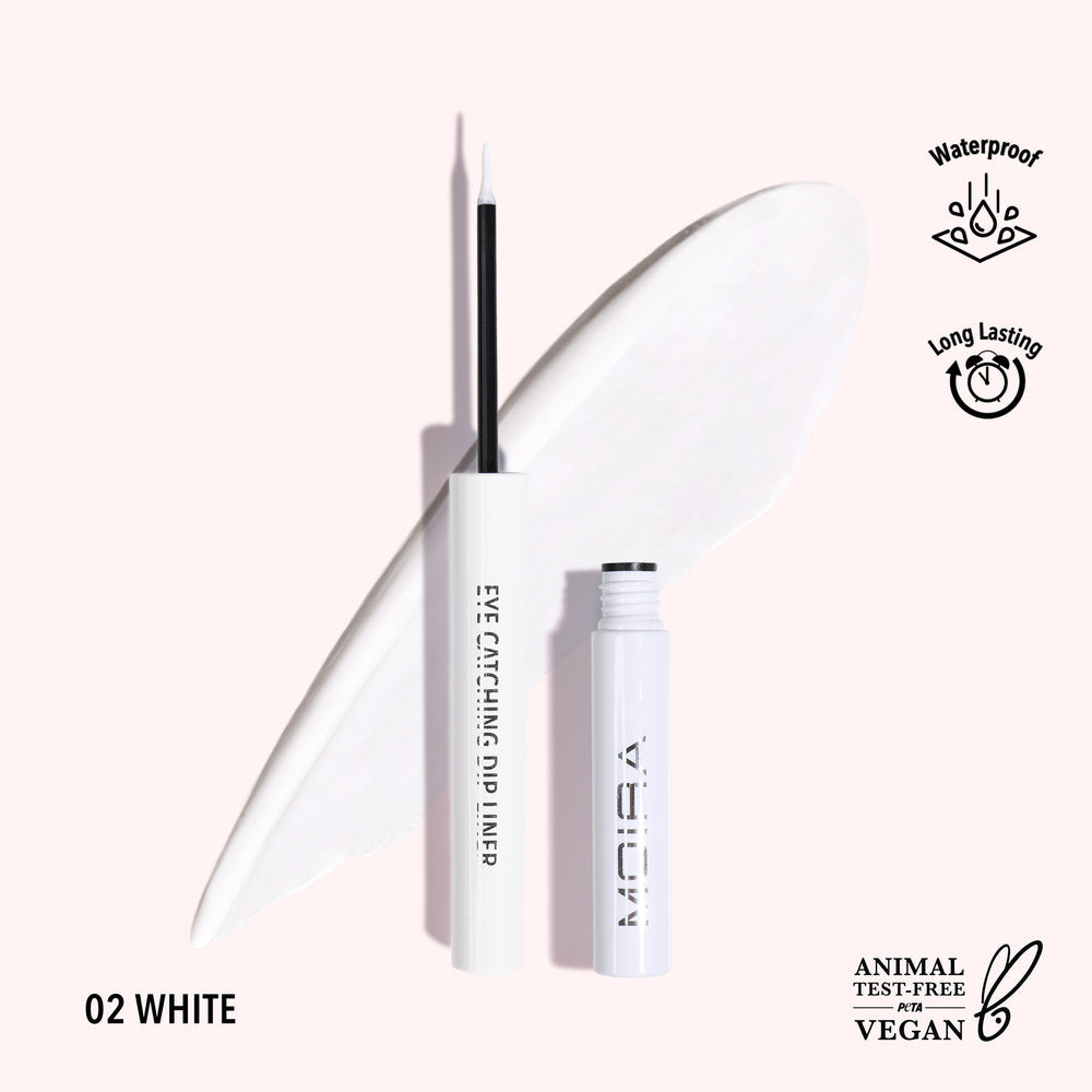 Eye Catching Dip Liner (002, White) - Delineador Líquido | MOIRA