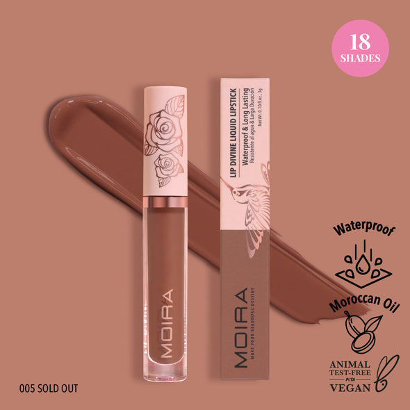 LIP DIVINE LIQUID LIPSTICK (005, SOLD OUT)-MOIRA - Compra Maquillaje y Artículos de Belleza | Belle Queen Cosmetics