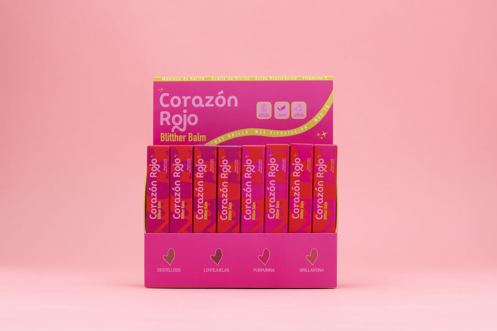 Display Blitther Balm - Corazón Rojo