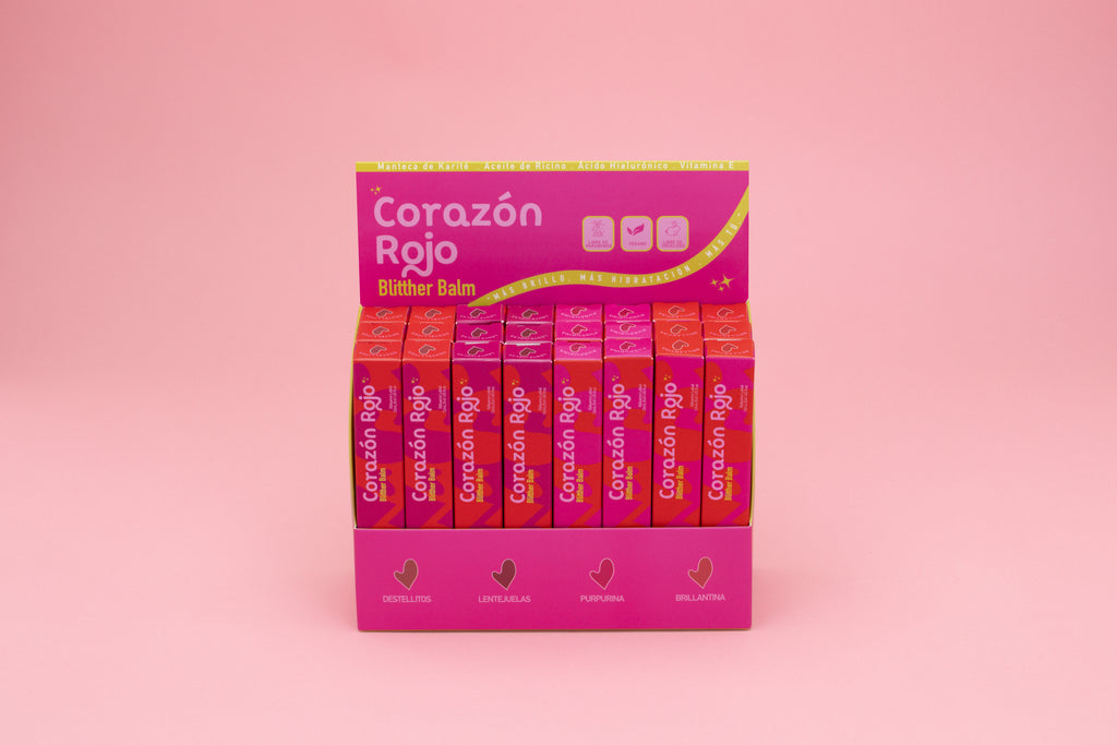 Display Blitther Balm - Corazón Rojo