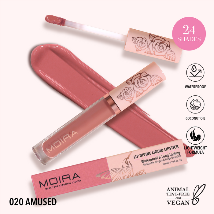 Lip Divine Liquid Lipstick (020, Amused) | MOIRA
