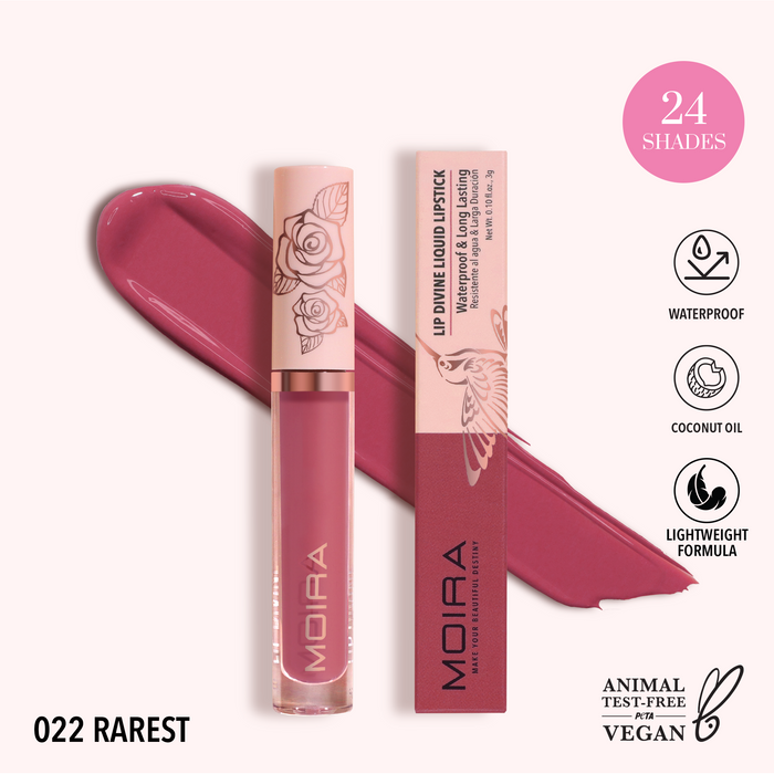 Lip Divine Liquid Lipstick (022, Rarest)  | MOIRA