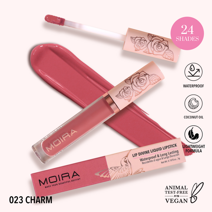 Lip Divine Liquid Lipstick (023, Charm)  | MOIRA