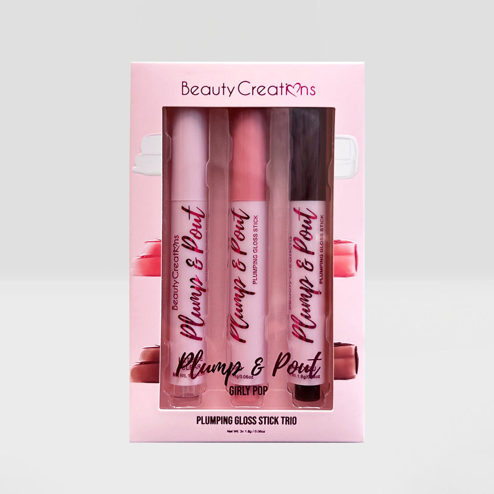 Plump & Pout "Girly Pop" Plumping Gloss Stick Trio | BEAUTY CREATIONS