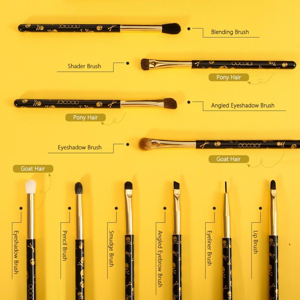 SET DE 10 BROCHAS - GOTH - DOCOLOR