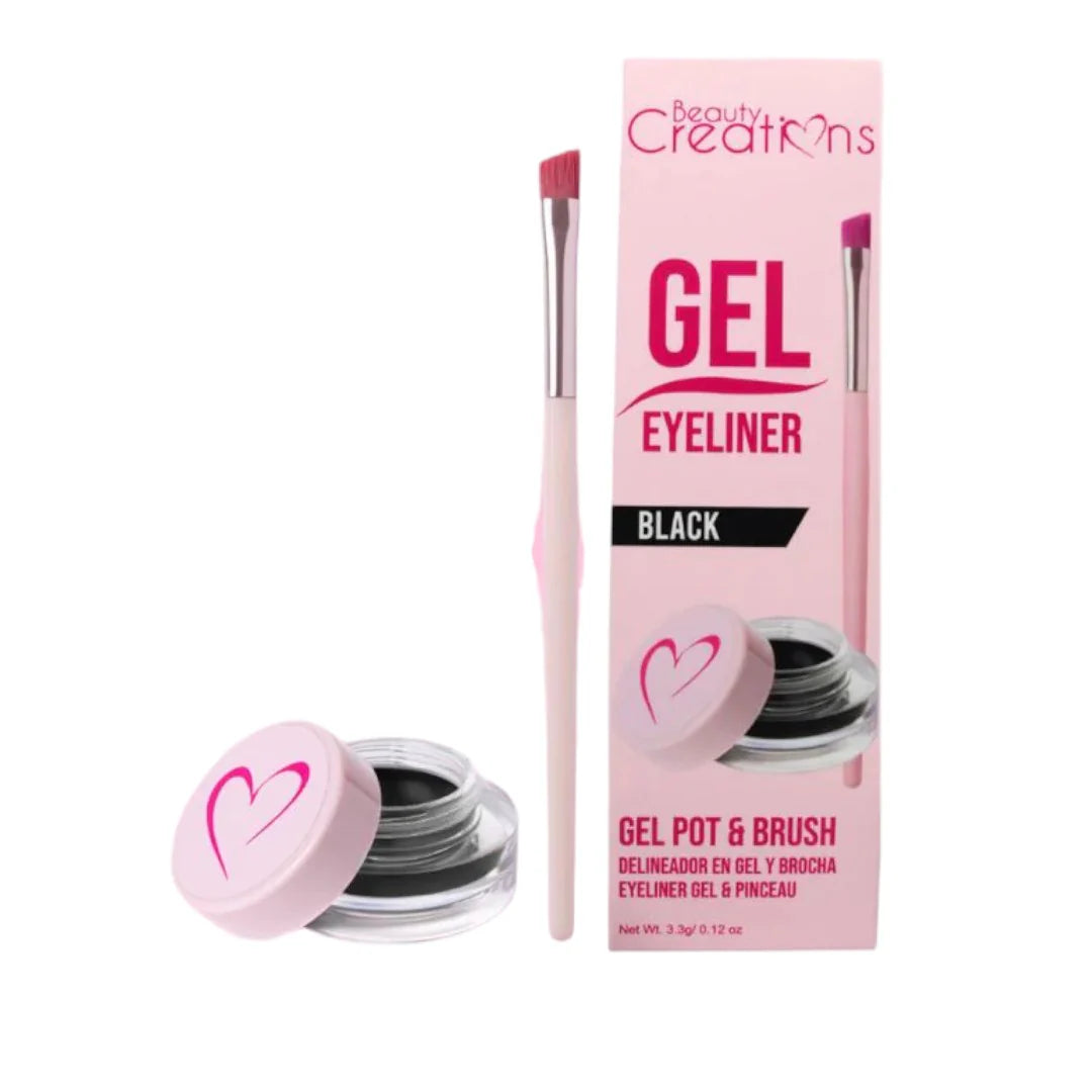 DELINEADOR EN GEL NEGRO - GEL EYELINER POT -  BEAUTY CREATIONS