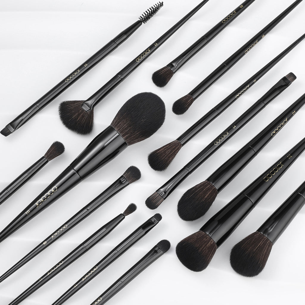 Obsidian- 15 piece Makeup Brush Set | DOCOLOR