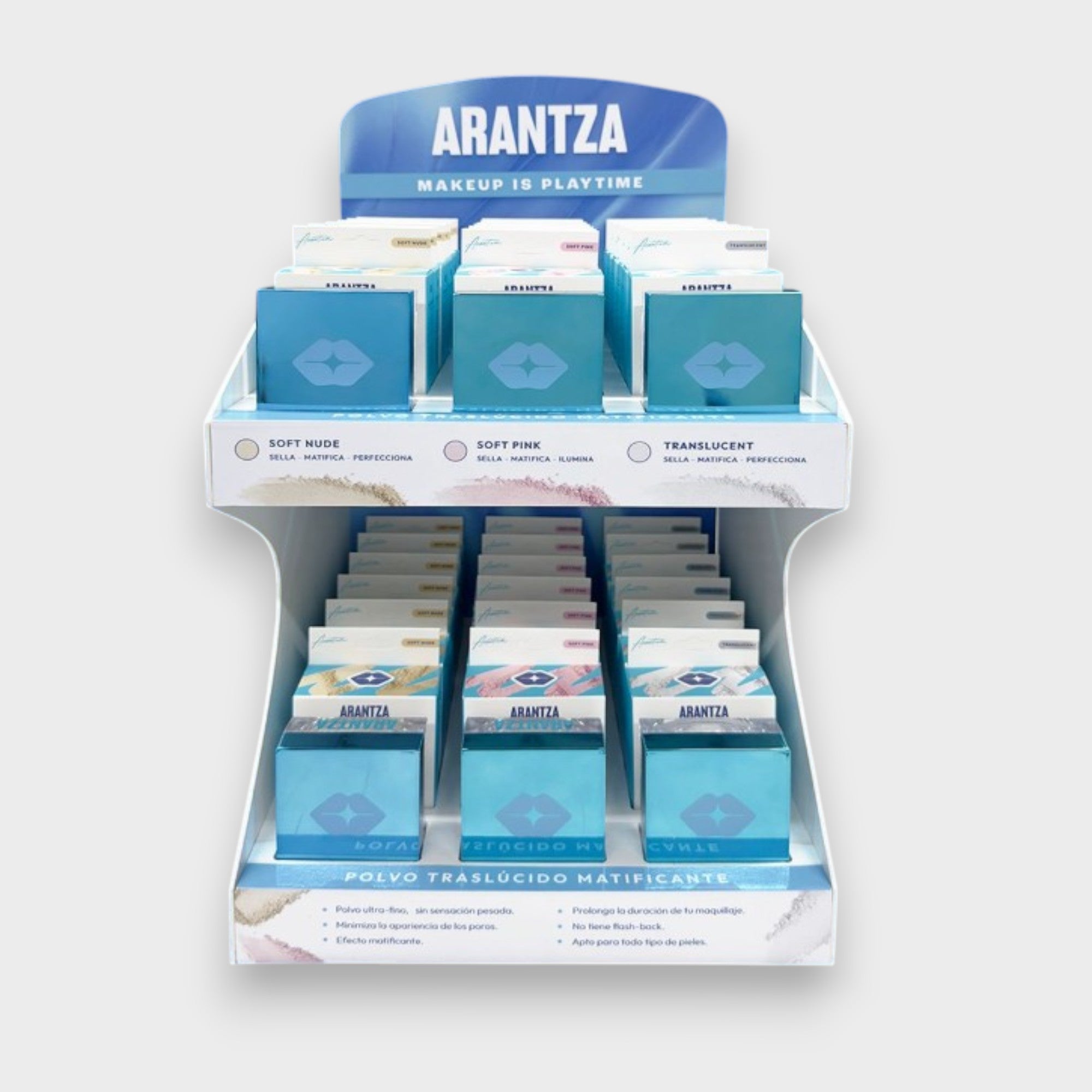 STAY SMOOTH Polvo Suelto – Display | Arantza Cosmetics