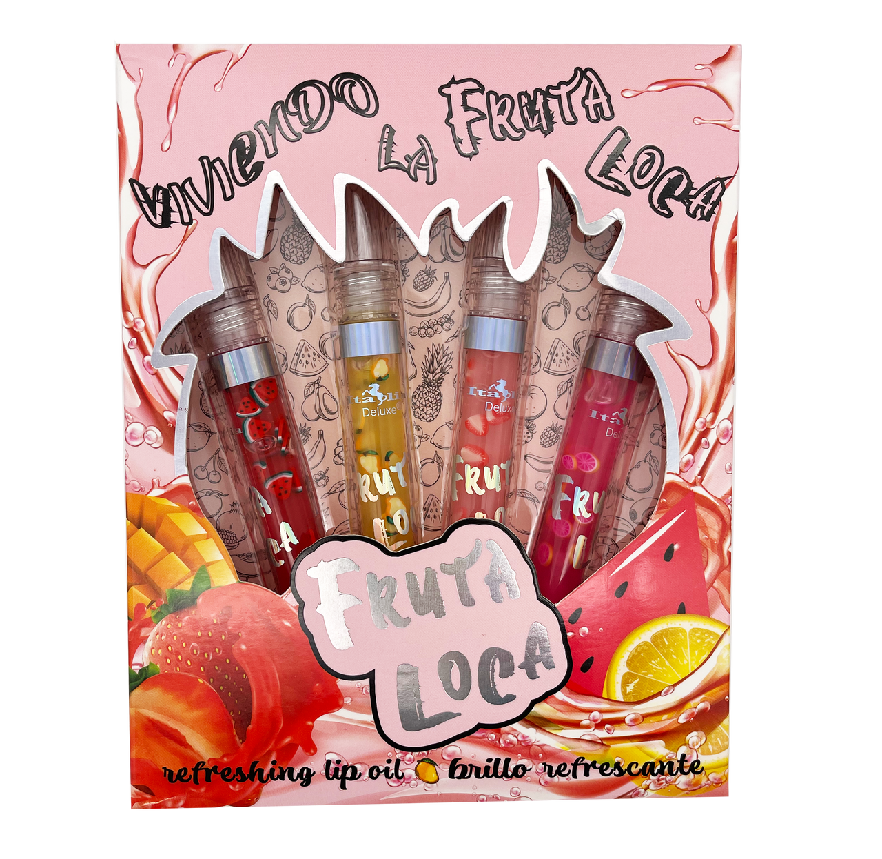 Fruta Loca Refreshing Lip Oil 4 PC Set | ITALIA DELUXE