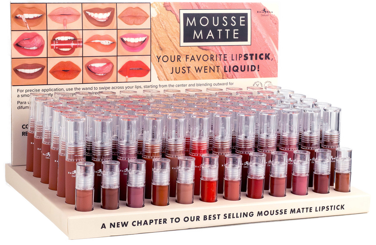 Italia Deluxe Mousse Matte Liquid Lipstick Display - ITALIA DELUXE