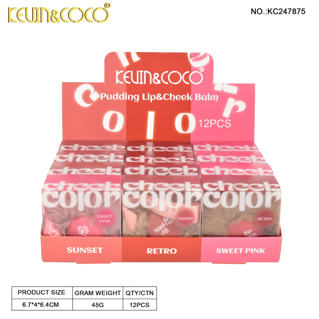 PUDDING LIP CHEEK BALM DISPLAY - KEVIN & COCO
