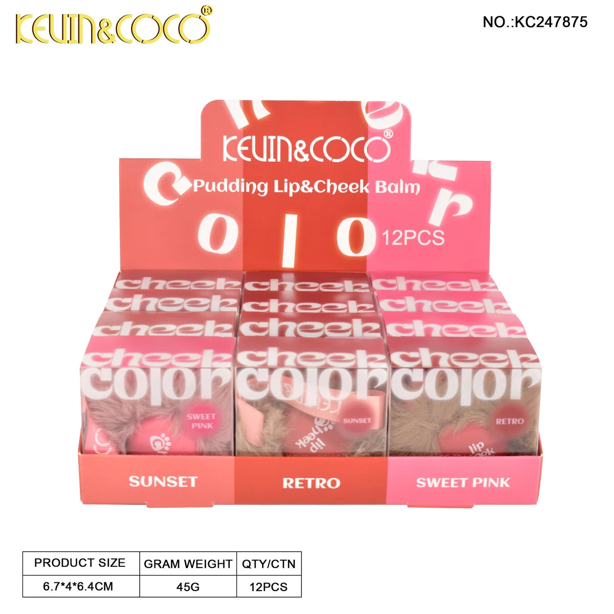 PUDDING LIP CHEEK BALM DISPLAY - KEVIN & COCO