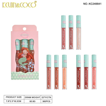 *** PRE ORDEN *** Brillo labial voluminizador Mermaid de 3 colores KC248841 | Kevin&Coco