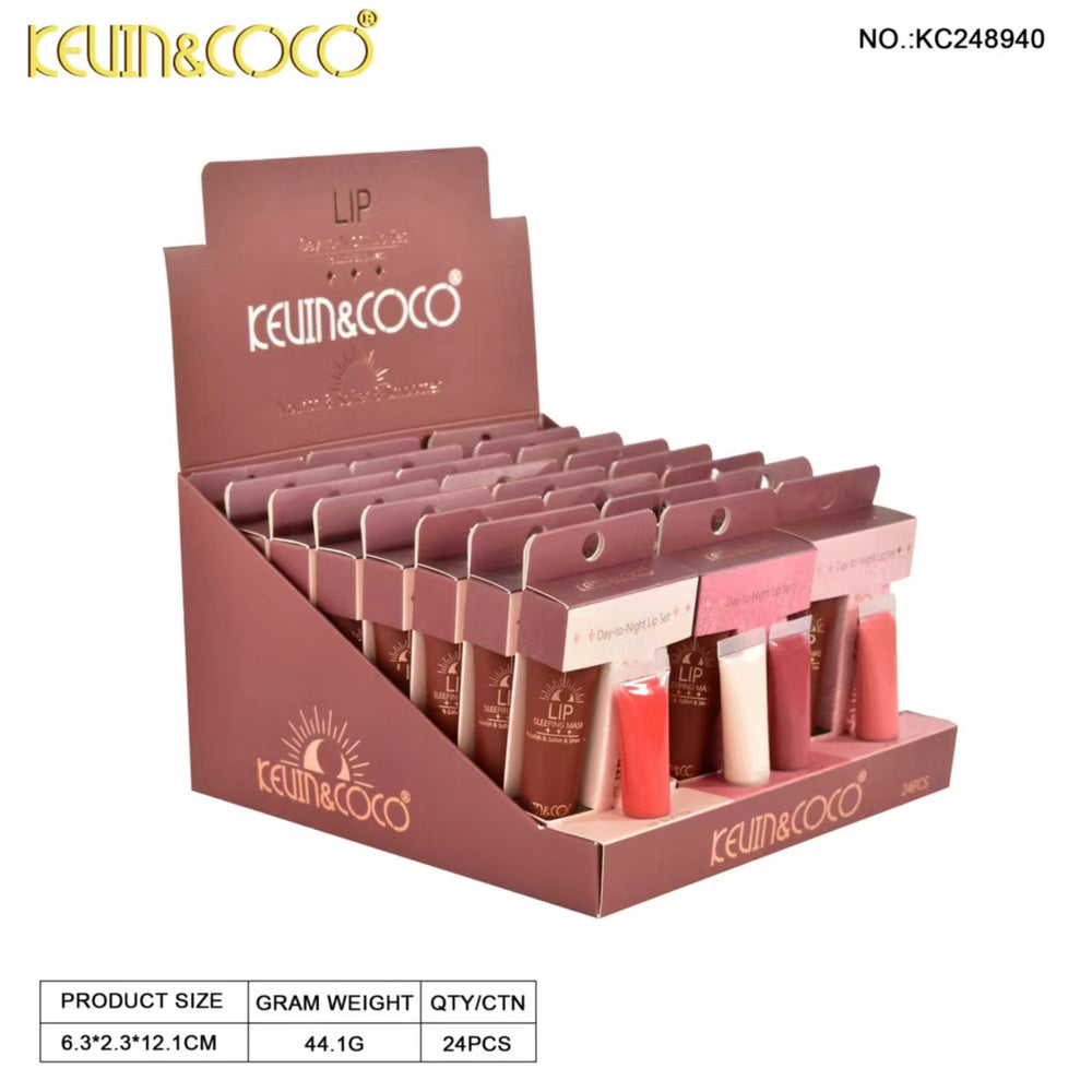 Trío de cuidado labial 2 en 1 para día y noche (24 unidades) (KC248940) | Kevin & Coco