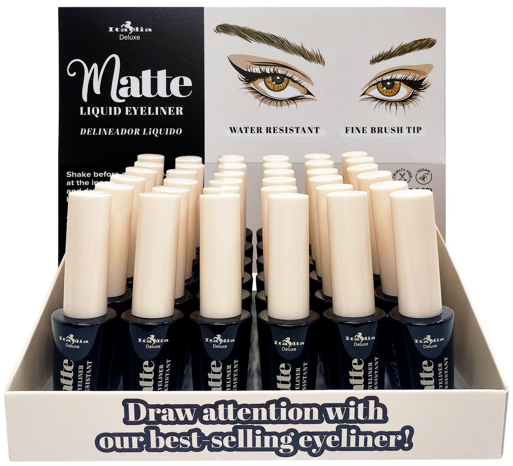 DELUXE MATTE LIQUID EYELINER WATERPROOF (36 UNITS) - ITALIA DELUXE
