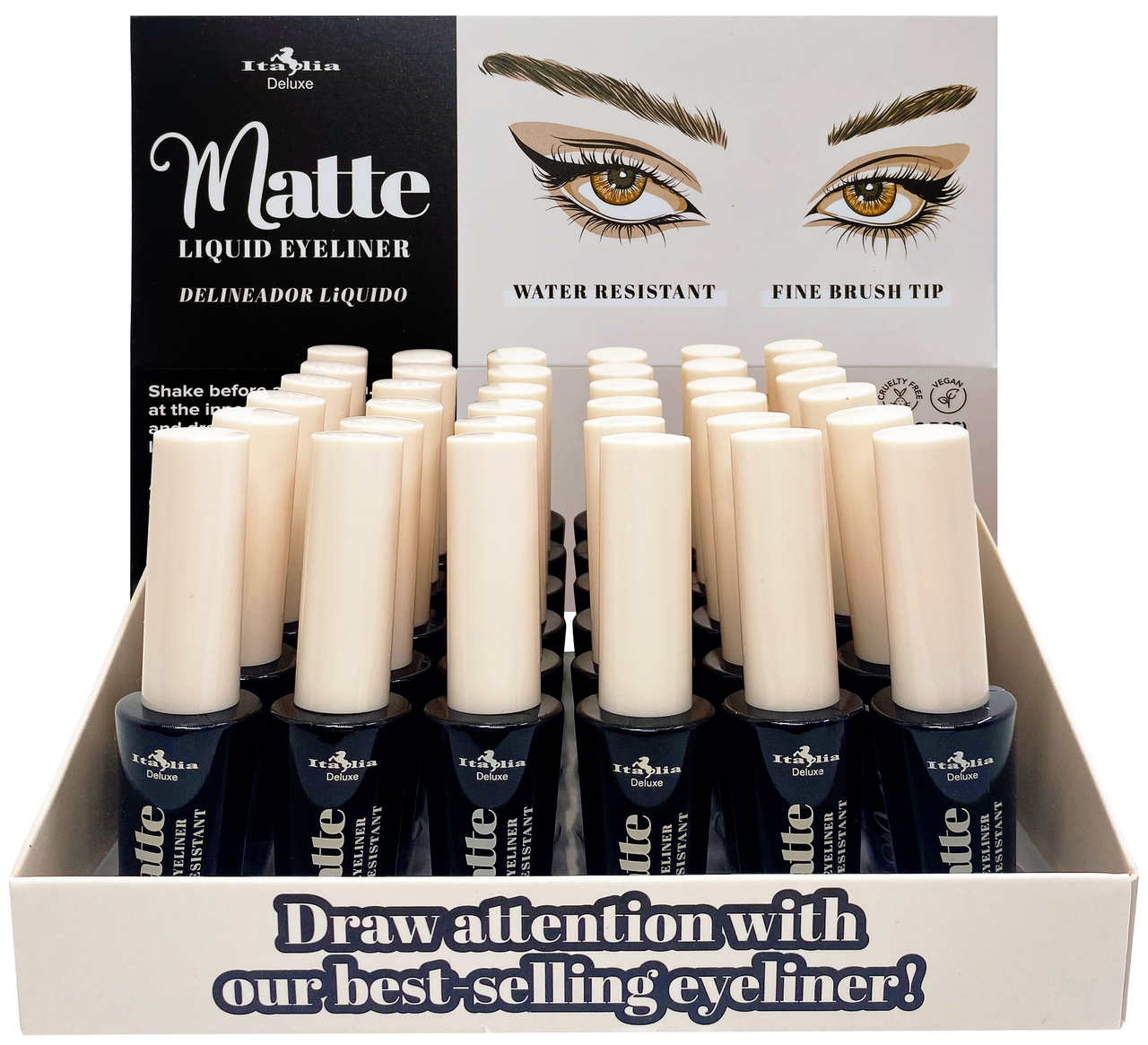 DELUXE MATTE LIQUID EYELINER WATERPROOF (36 UNITS) - ITALIA DELUXE