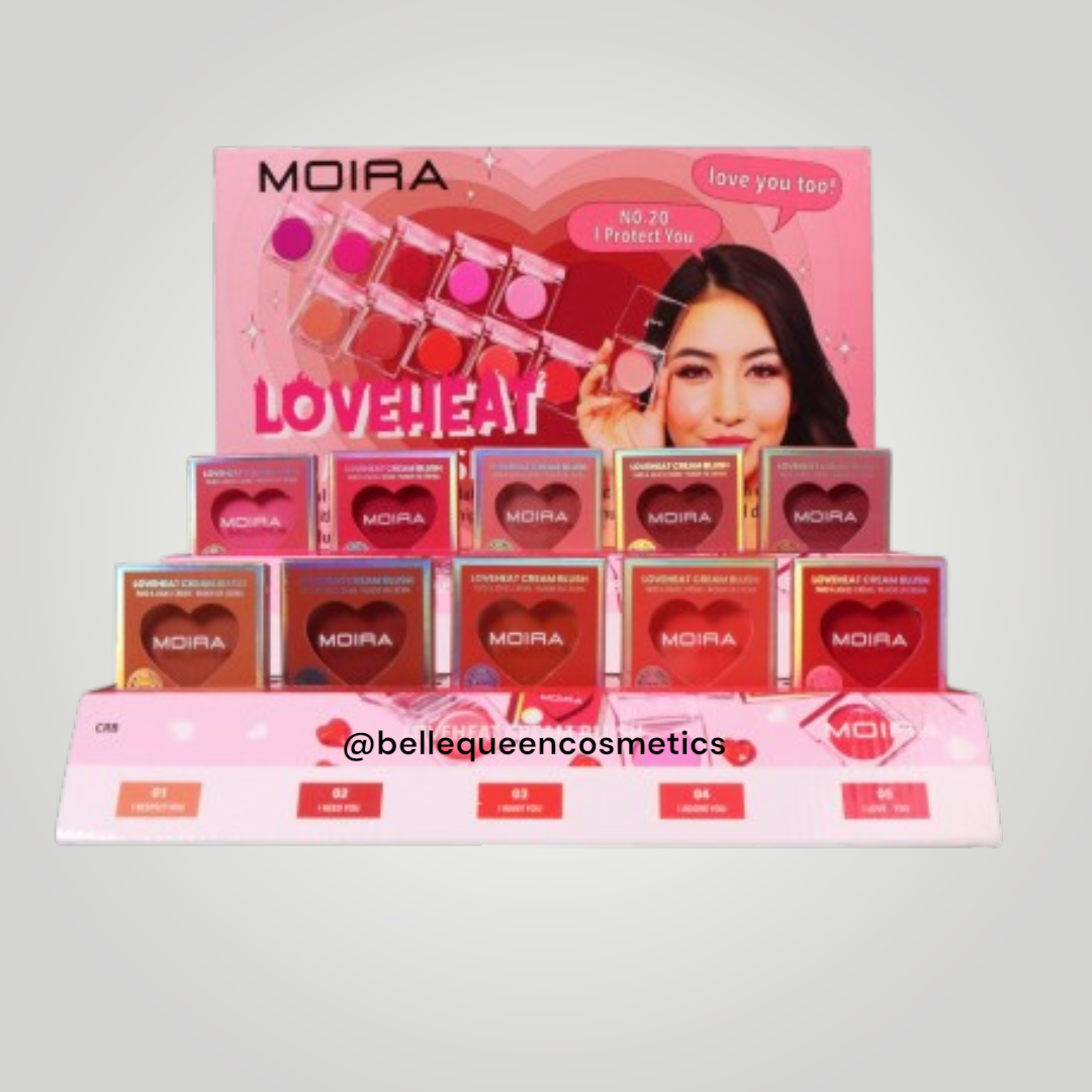 Display Loveheat Cream Blush - Rubor en crema - Moira Cosmetics