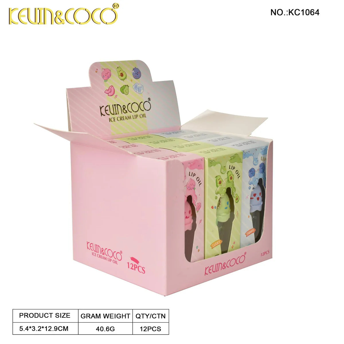 ICE CREAM LIP OIL DISPLAY - KEVIN & COCO
