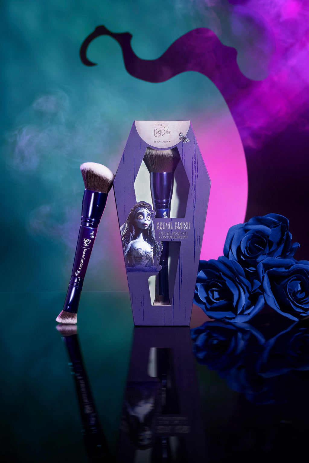 Tim Burton's Corpse Bride X Beauty Creations - Brocha Doble Para Contorno - Bridal Brush| Beauty Creations