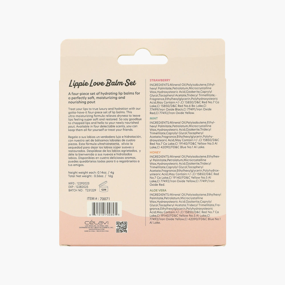 SET DE 4 BÁLSAMOS LABIAL | CELAVI