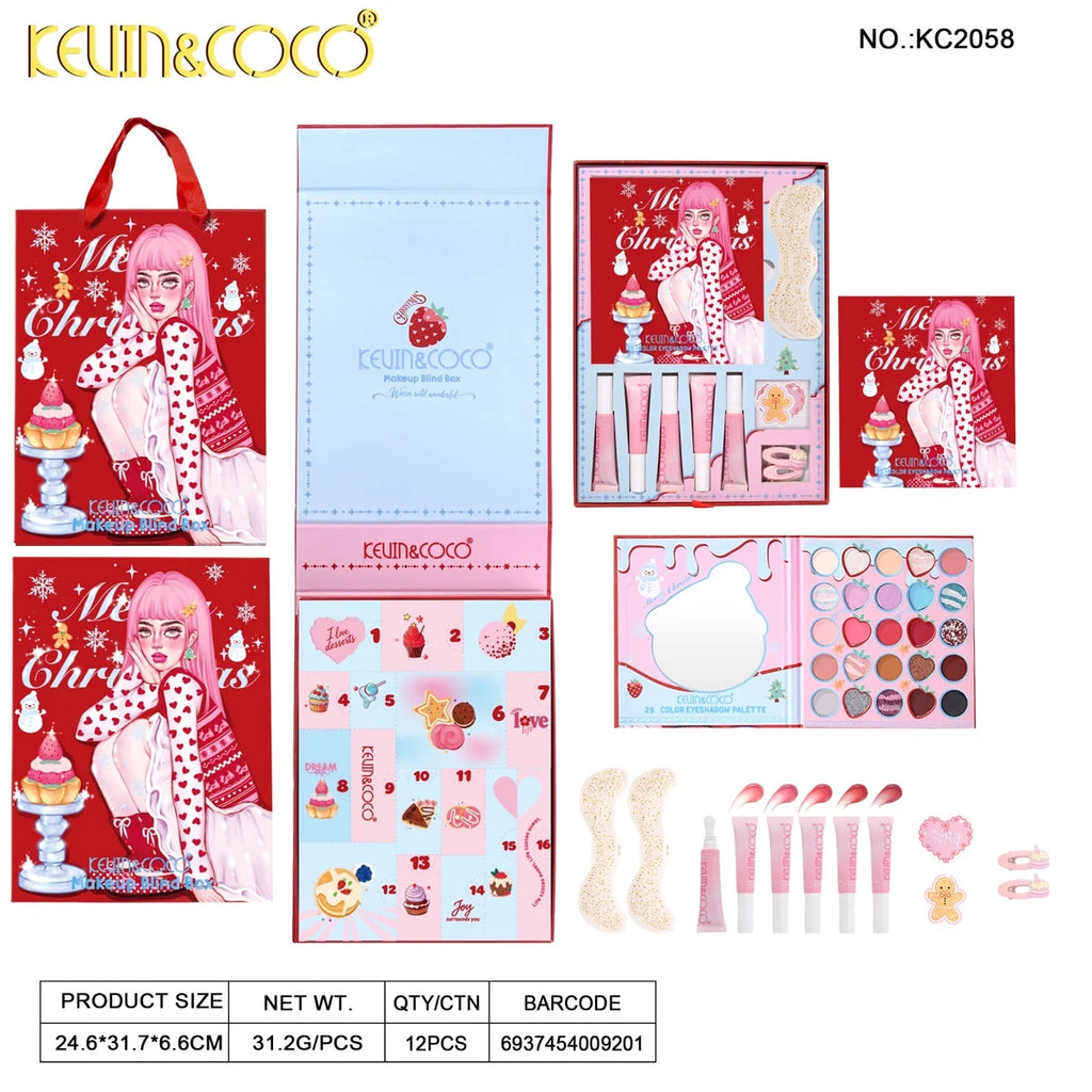 Calendario de Adviento de Maquillaje Face-Merry Christmas | KEVIN & COCO