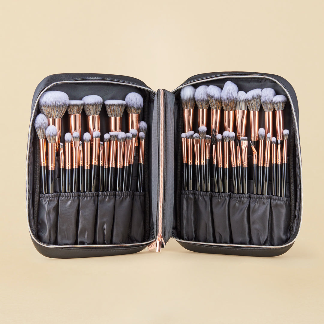 KIT DE BROCHAS DE MAQUILLAJE FLAWLESS X46 PCS | ATENEA