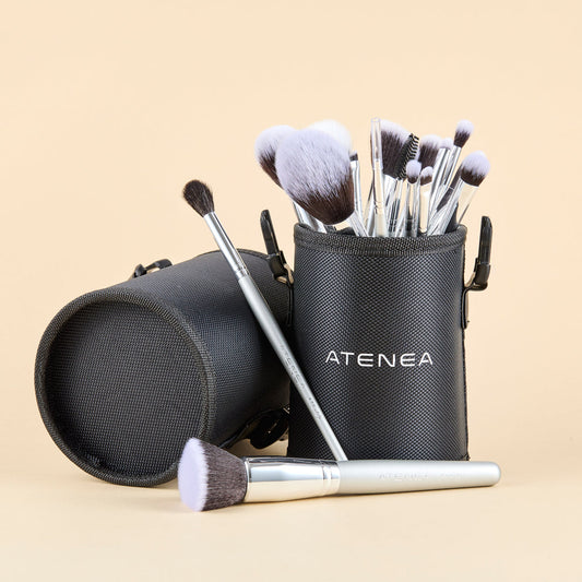 KIT DE BROCHAS DE MAQUILLAJE SILVER | ATENEA