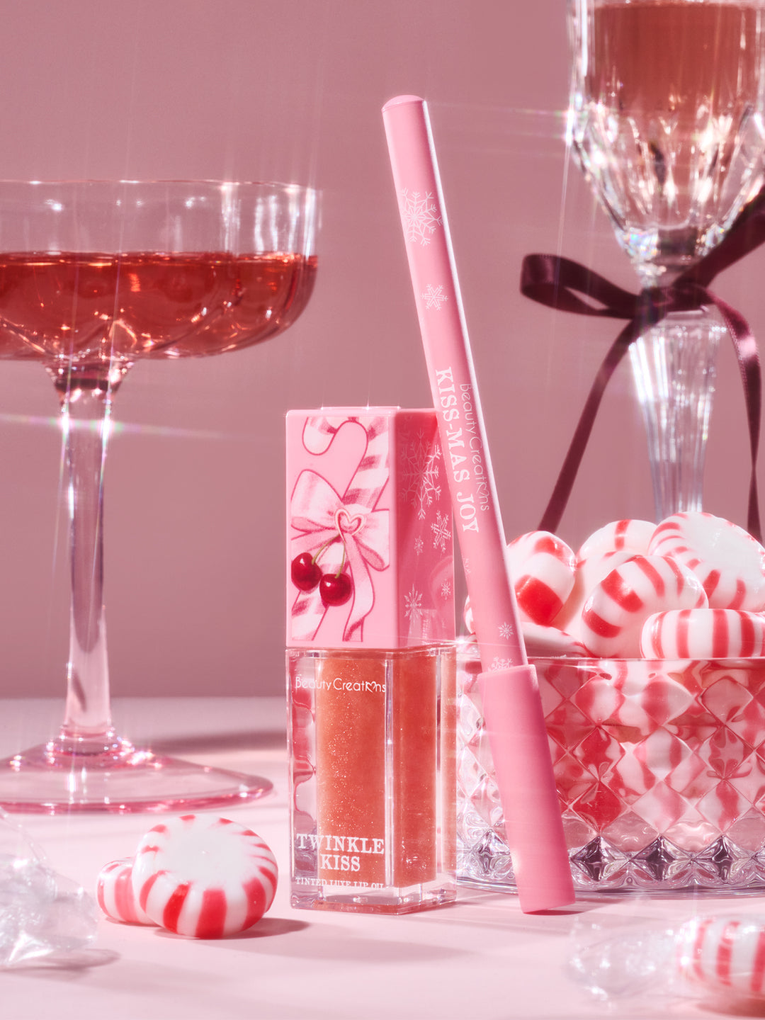 ***PREORDEN*** Beauty Creations XMAS - Dúo de aceite labial de lujo con color y lápiz labial de madera