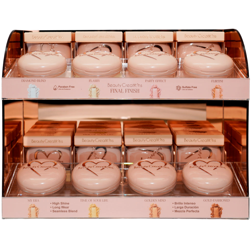 Final Finish Highlighters - Iluminador Flawless Stay Display VACIO | Beauty Creations