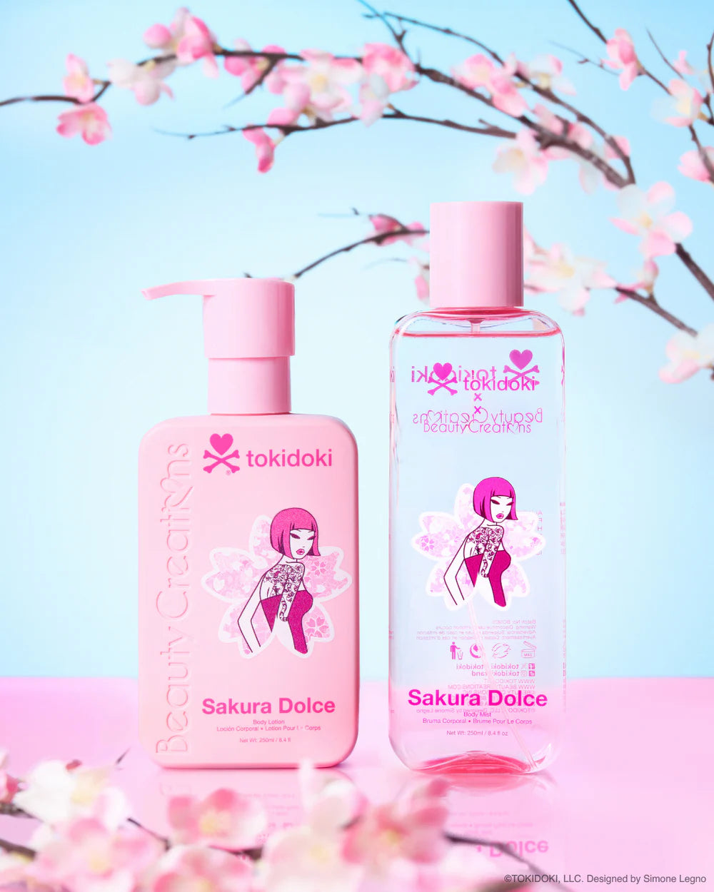TOKIDOKI  SAKURA DOLCE BODY LOTION &  MIST SET - BEAUTY CREATIONS