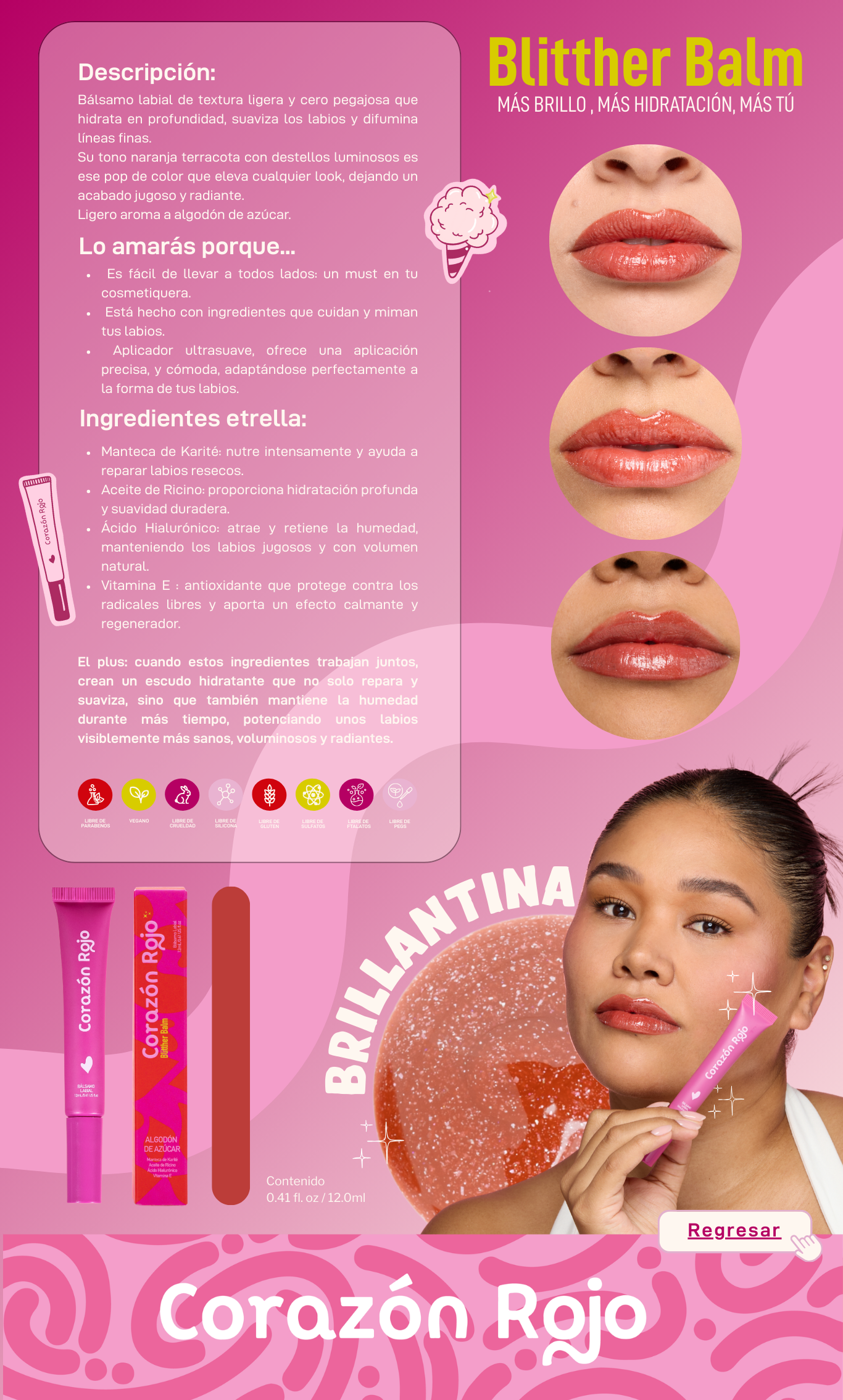 Display Blitther Balm - Corazón Rojo