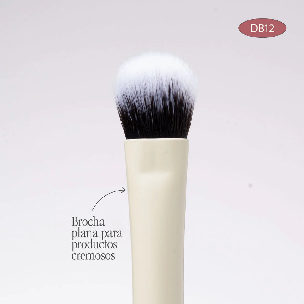 BROCHA DUO PLANA CREMA Y DIFUMINADORA | ATENEA