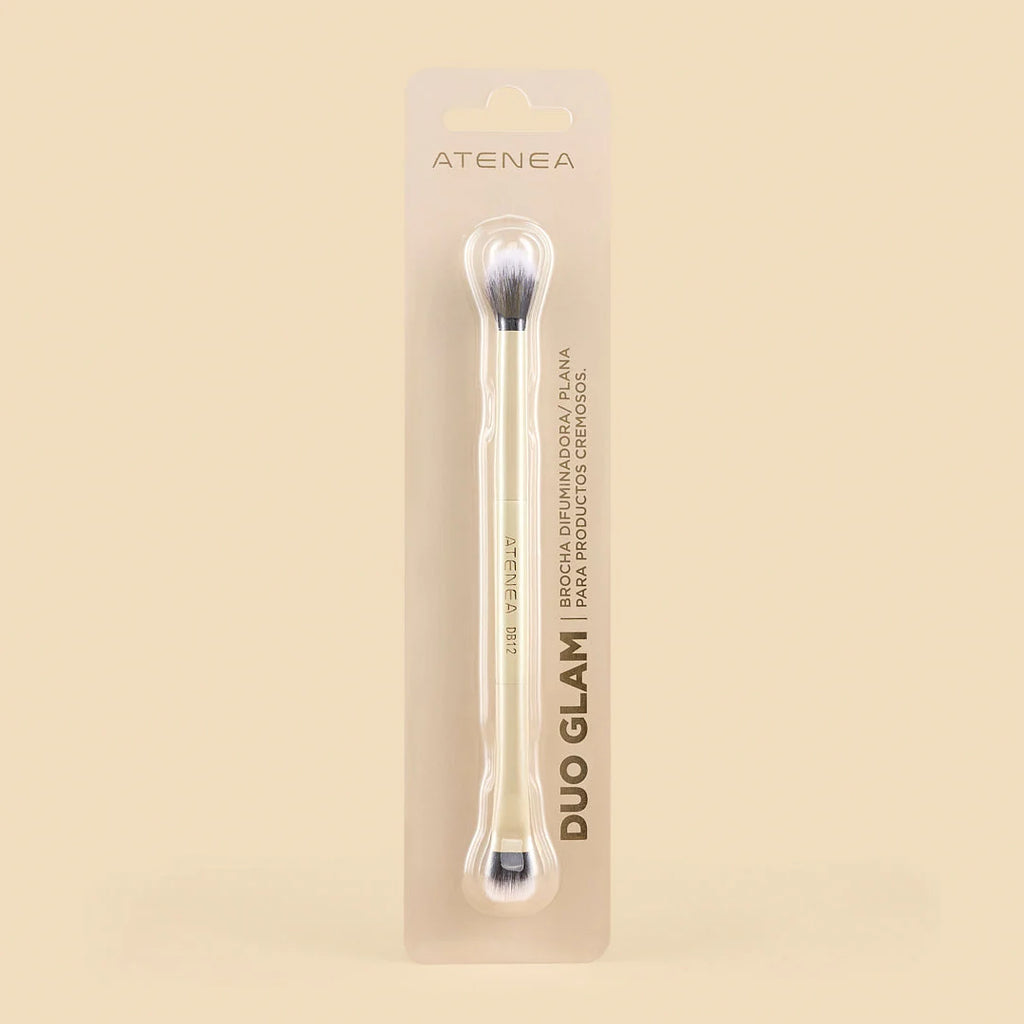 BROCHA DUO PLANA CREMA Y DIFUMINADORA | ATENEA