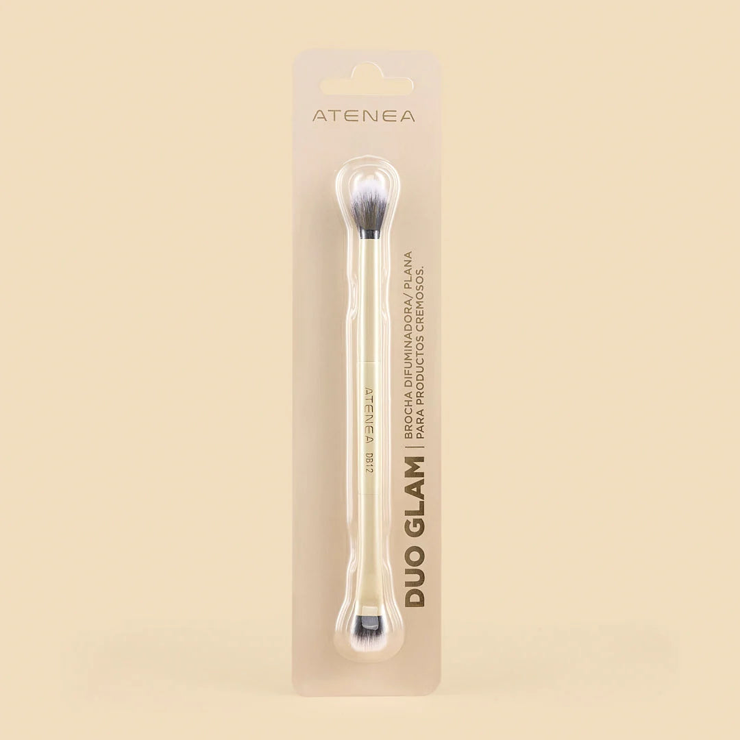 BROCHA DUO PLANA CREMA Y DIFUMINADORA | ATENEA