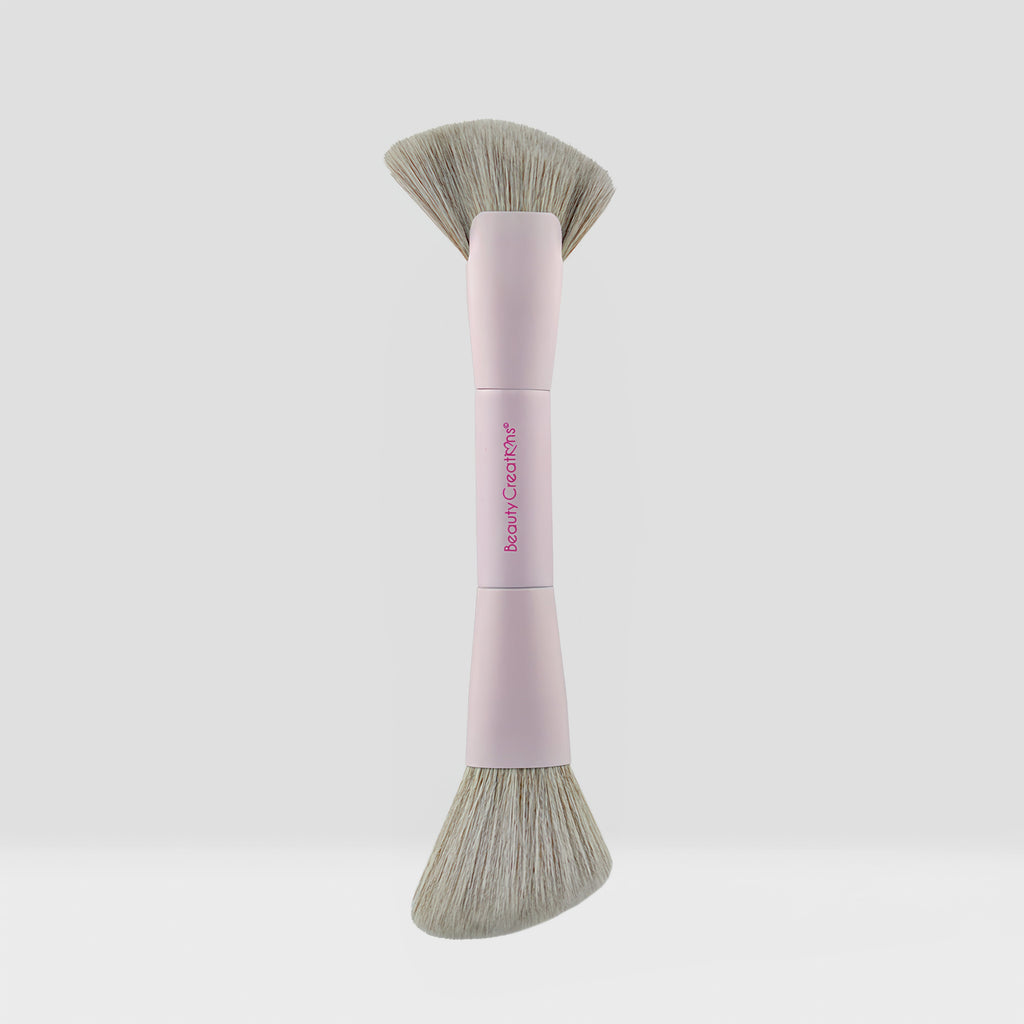 Brochas - Brocha De Doble Fin Crema Y Polvo - Contorno | BEAUTY CREATIONS