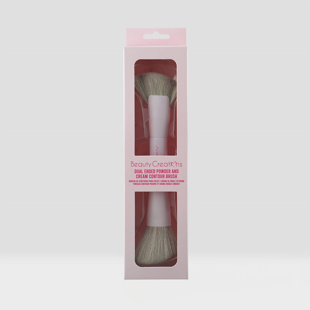 Brochas - Brocha De Doble Fin Crema Y Polvo - Contorno | BEAUTY CREATIONS
