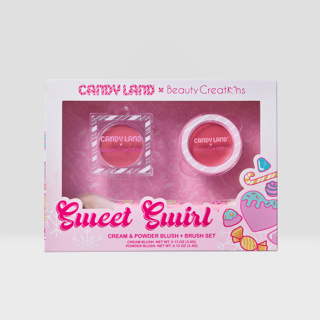 Candy Land - Set Rubor En Crema Y Polvo + Brocha - Sweet Swirl | BEAUTY CREATIONS
