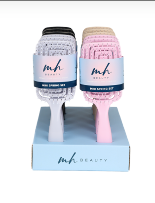 SET DE CEPILLO FLEXIBLE PARA DESENREDAR MINI SPRING SET 12 PCS - MH BEAUTY