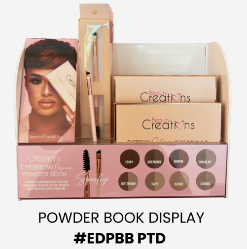 POWDER BOOK DISPLAY - PALETA PARA CEJA Y SPOOLEY | BEAUTY CREATIONS
