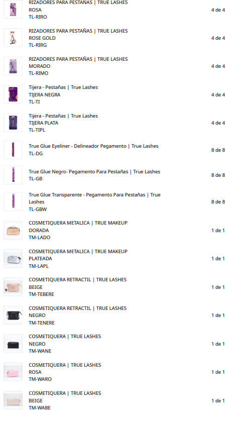 EXHIBIDOR TRUE LASHES | TRUE LASHES