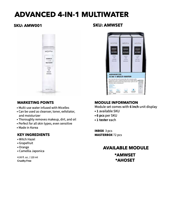 ADVANCED 4-IN-1 MULTI-WATER DISPLAY - MOIRA