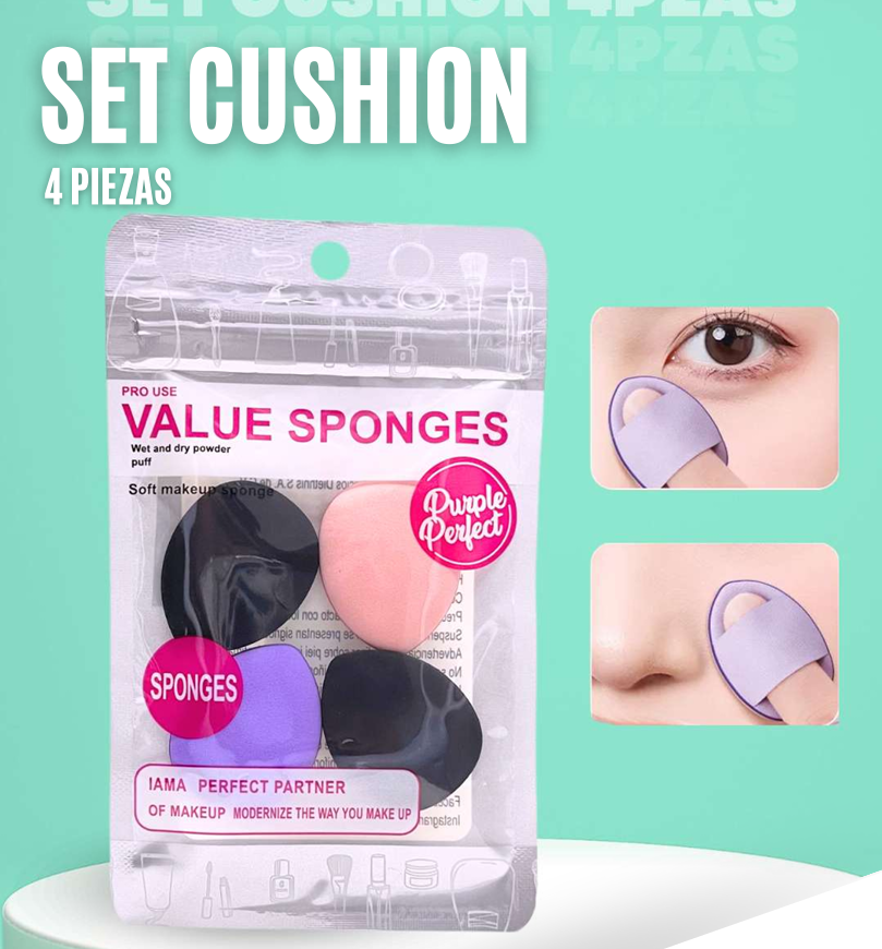 SET ESPONJA CUSHION - PURPLE PERFECT