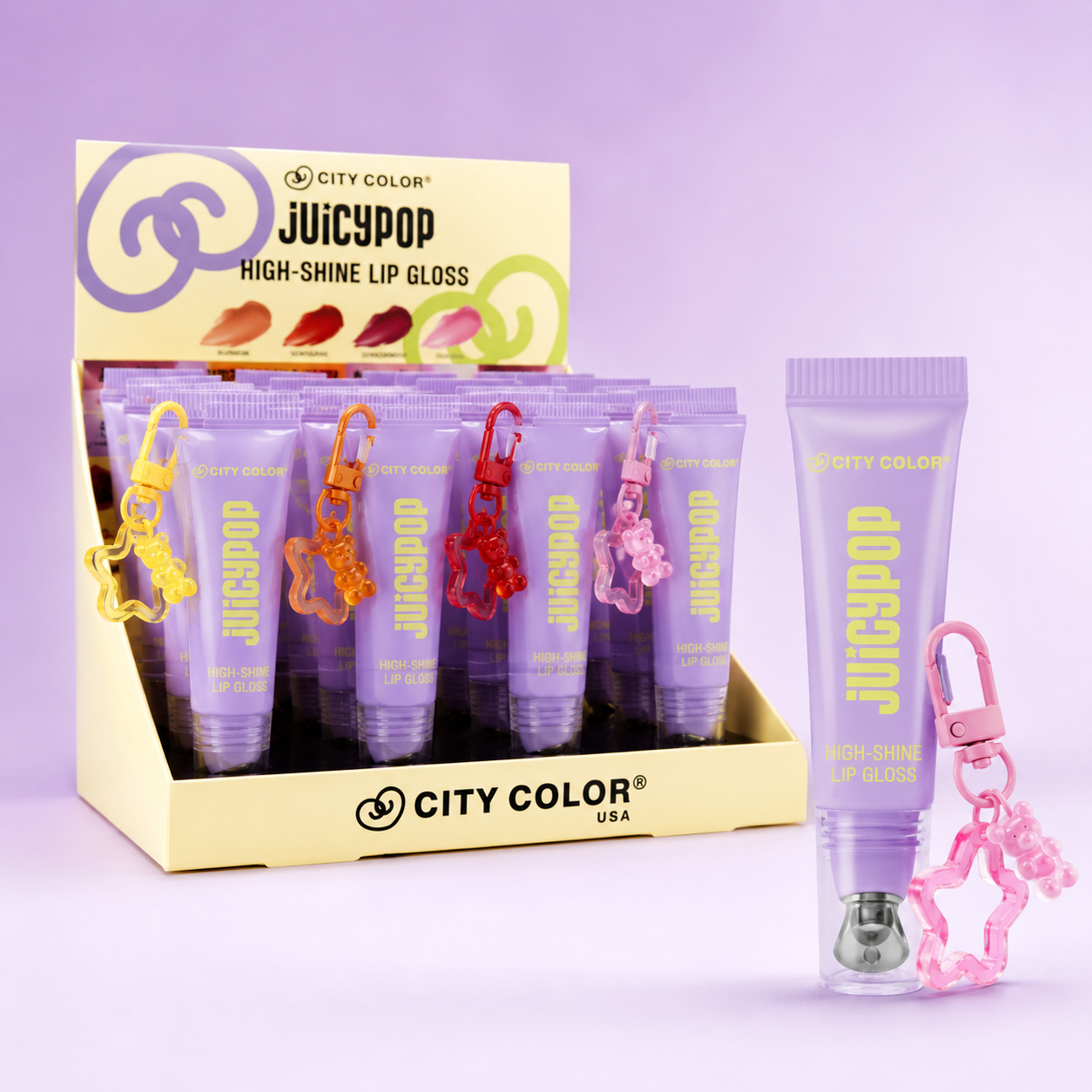 JuicyPop High-Shine Lip Gloss Display - City colors