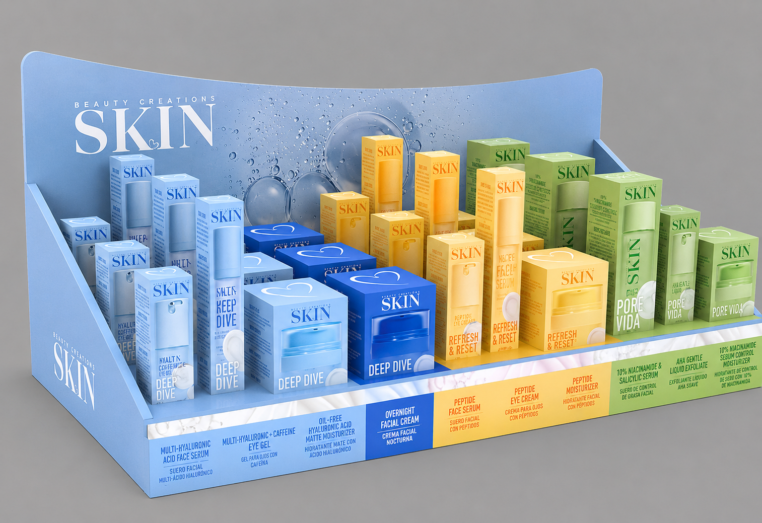 ***PREORDEN*** DISPLAY SKIN CARE - BEAUTY CREATIONS