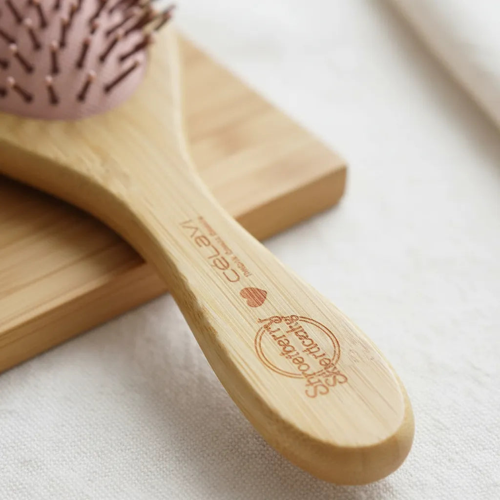 STRAWBERRY CEPILLO PARA CABELLO DE MADERA | CELAVI